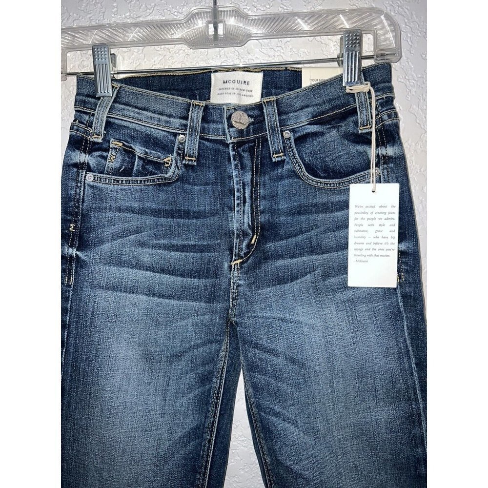 MCGUIRE Denim NWTS Size 24 Crop Wide Raw Hem (U) - Picture 2 of 7